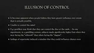 BEHAVIOURAL FINANCE - CHAPTER-4- SELF DECEPTION