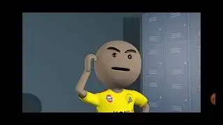 3d anim  comedy  ipl cricket csk vs kkr mach