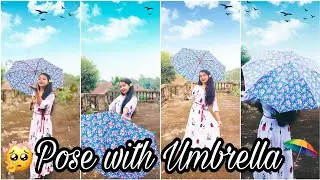 Pose with Umbrella / Pose with Sky/ Sky photoshoot with umbrella/Photo pose with umbrella