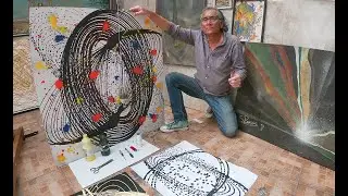 fabrica en menos de un dólar el péndulo misterioso para pintar cuadros abstractos.
