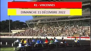 PARIS VINCENNES - R&Eacute;UNION 1 - DIMANCHE 11 D&Eacute;CEMBRE 2022 Tierc&eacute; Quart&eacute;+ Quint&eacute;+ Multi