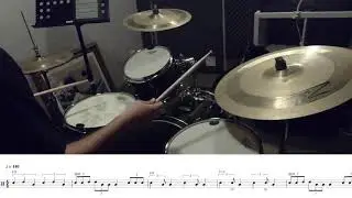 Drum Solo Idea - 12 bars jazz blues in F - 