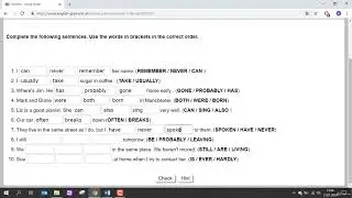 B&ouml;l&uuml;m 04   42   Word Order Gap Fill Exercise