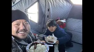 Yellow Bass Ice FIshing in Fairmont, Mn