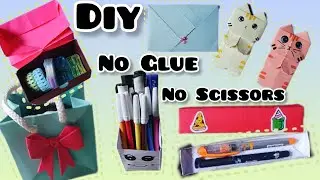 Diy No Glue No scissors only paper Challenge | 8 Paper Craft Diy 