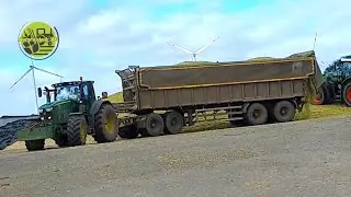 🌽Mais abladen &bull; Gut Hohen Luckow &bull; Maisernte &bull; Maish&auml;ckseln &bull; Harvest &bull; John Deere &bull; Kr&ouml;ger