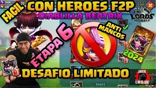 DESAFIO LIMITADO DUELO DE BROMAS ETAPA 6 BEATRIX DIABLILLA LORDS MOBILE 2024 🤗😈🔓⁉️✅