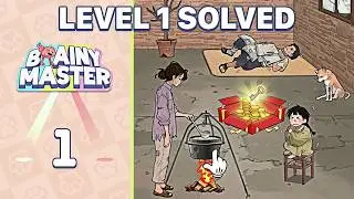 Brainy Master: Хитрая история, Уровень 1 | Все головоломки решены! 🎯