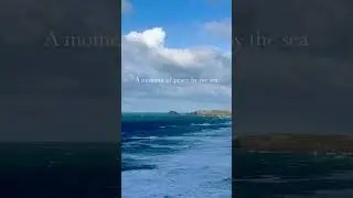 Ocean waves relaxation, view over Perranporth Beach, Cornwall #waves #oceannoise #cornwall