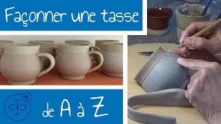 TOUTES LES ÉTAPES pour façonner une petite série de TASSES RONDES avec ANSE