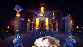 Hamster in Roller Coaster with Super Mario Skeleton Koopa Troopa