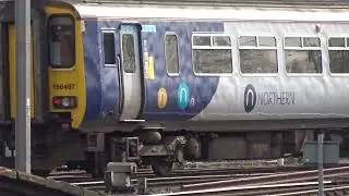 The Class 156 'Super Sprinter' NORTHERN No.156487 was leaves from Platform Six at Carlisle.