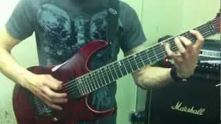Ibanez RG827QMZ with D Activator 7 through a Dual Rectifier
