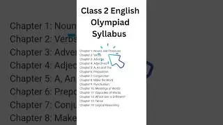 Class 2 English Olympiad Syllabus 2023 Update #learning #viral #trending