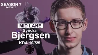 TSM Bjergsen : Syndra vs Ryze | Mid lane | NA LOL | Patch 7.3 | Season7