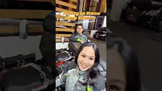 Motoran ke Bromo mumpung masih musim hujan 🌧️ #ladybiker #vstrom #touring #suzukivstrom