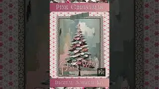 Festive Christmas Junk Journal Kit in Sage Green & Pink with Ephemera | Printable #junkjournalideas