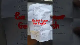 ba bed 1 year Gen English 2023 paper answer key