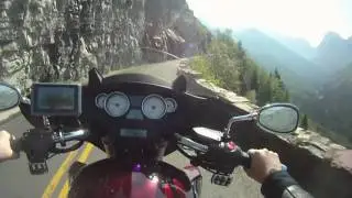 Motorcycle ride through Glacier National Park - Going to the Sun Road