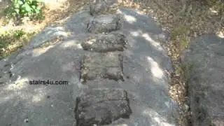 Large Rock With Concrete Steps Attached - Nature Or Architecture Wonder
