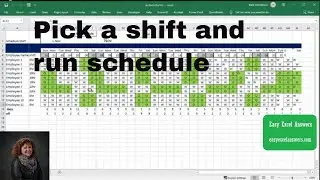 Pick a shift and run schedule in Excel