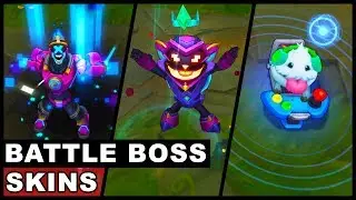 All Battle Boss Skins Final Update Ziggs Brand Malzahar Veigar Blitzcrank (League of Legends)