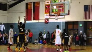 Ayemi free throw violation St. Frances/Calvert Hall basketball MIAA A semifinals 2/15/14