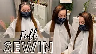 Full Sew in | with leave out using 30” weave extensions | Paparazzi Allure