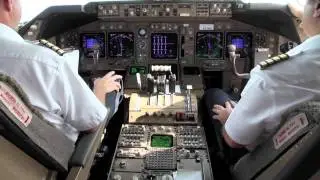 Cockpit - Boeing 747-400 Takeoff from Hong Kong
