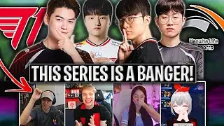 LoL Streamers React to T1 vs HLE Gumayusi & Zeus in LCK!