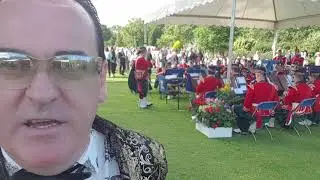The Freestyle #RoyalRapper rappin to the Queens royal brass band at #royalgardenparty