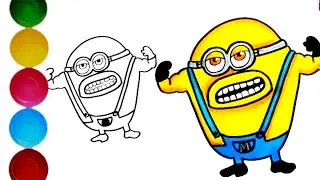 How To Draw Mega Minion Dave | Despicable Me 4 Easy Draw And Color Mega Minion Dave for kids