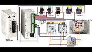 Conveyor control using 3 Phase Motor and Programmable logic controller