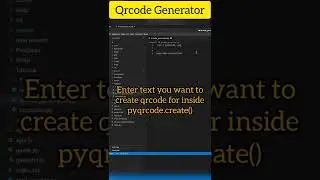 Python Qrcode Generator | #python #pythonprogramming #shorts #qrcodegenerator