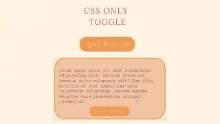 CSS only Toggle