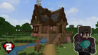 membangun rumah dan mendekorasi - minecraft survival bedrock edition (episode 2)