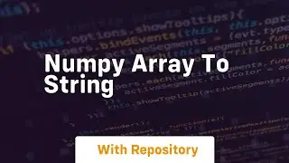numpy array to string