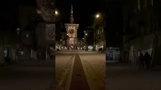 ✨🐻 Bern at night | walking towards famous Zytglogge (anno 1530) | UNESCO world heritage