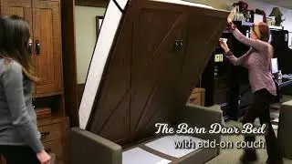 Barn Door Style Sofa Murphy Bed For a Chic Country House