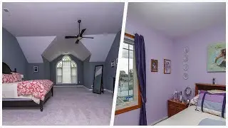 75 Purple Gray Floor Bedroom Design Ideas You'll Love 🌈