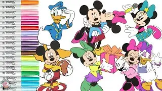 Disney Minnie Mouse and Friends Coloring Book Compilation Mickey Mouse Donald Duck Daisy Duck Pluto