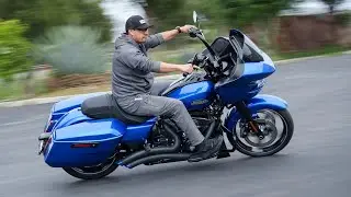 Harley M8 Touring Sharp Curve Radius with blue color Slash end-caps Motorcycle After market Exhaust