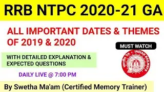 IMPORTANT DAYS AND THEMES 2020/IMPORTANT DATES AND THEMES (JAN-MAY) 2020/RRB NTPC GENERAL AWARENESS