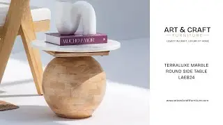 TERRALUXE MARBLE ROUND SIDE TABLE