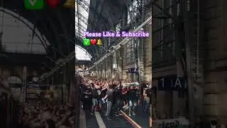 Levski Sofia away at Eintracht Frankfurt today 😎🇧🇬 Hooligans Ultras!