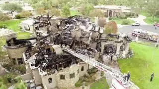 RAW VIDEO: Aftermath of a mansion fire in Chandler