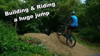 BUILDING AND RIDING A HUGE DIRT JUMP LINE!!!
