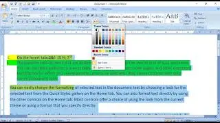 class 1 MS word in home tab winword , word