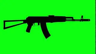 Ak 74 green screen  Footage