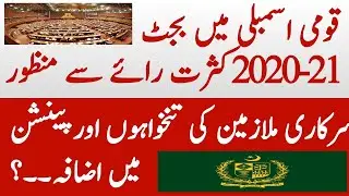 Approved Budget 2020-21 by National Assembly l No Increase Pay and Pension for Govt Employees l